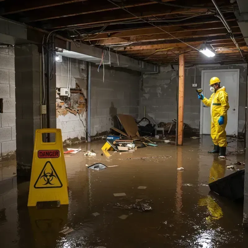 Flooded Basement Electrical Hazard in Lyman, WY Property